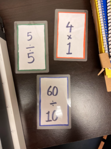 Front side of example UNO cards